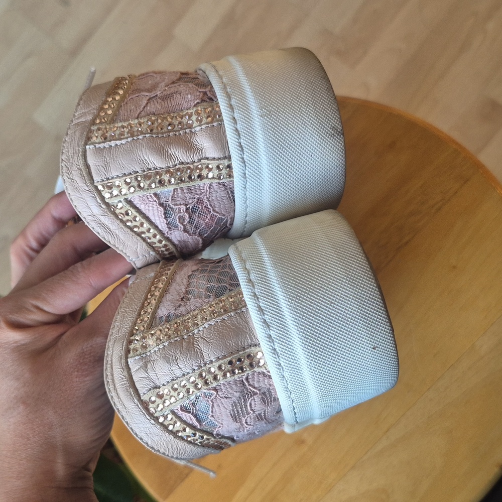 Baldinini Blush Pink Lace Platform Sneakers - Picture 7 of 11